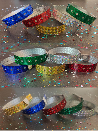 holographic all inclusive wristband bracelets
