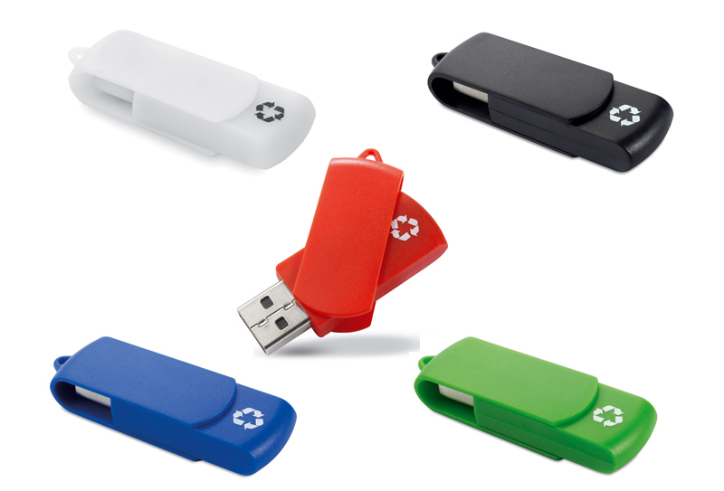 Рекламни USB Flash Памет RPET със ситопечат 1 GB 2 GB 4 GB 8 GB 16 GB 32 GB